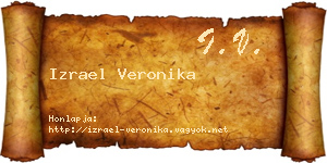 Izrael Veronika névjegykártya